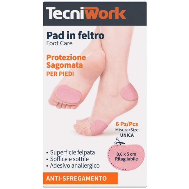 Tecniwork Pad In Feltro Sagomato 8,6x5cm 6 Pezzi
