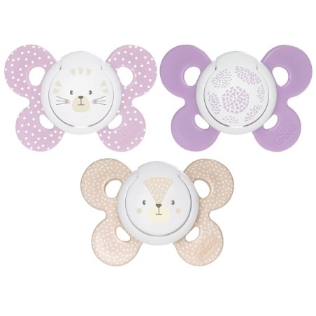 Chicco Succhietto Comfort Girl In Silicone 6-16 Mesi 2 Pezzi Chicco Succhietto Comfort Girl In Silicone 6-16 Mesi 2 Pezzi