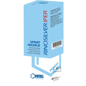 Amg Farmaceutici Rinosilver Soluzione Salina Ipertonica 3% Con Acido Ialuronico E Argento Colloidale Spray Nasale 20 Ml