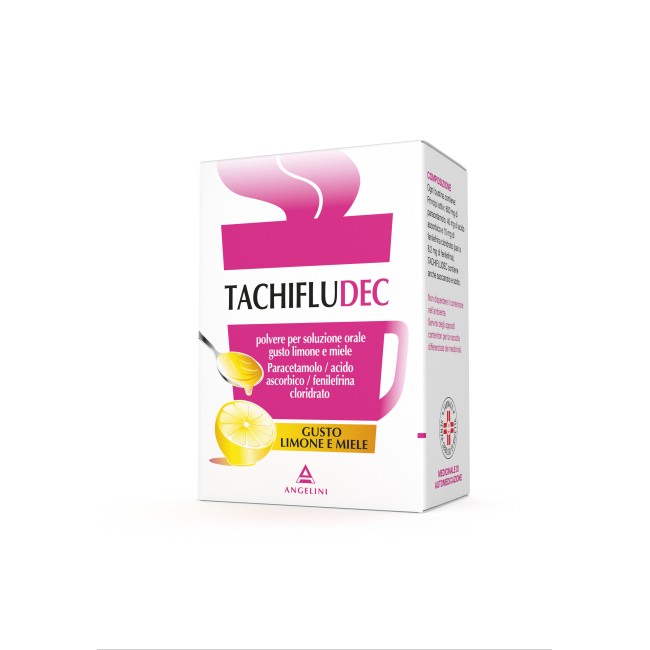Tachifludec polvere per soluzione orale polvere per soluzione orale gusto limone e miele, 16 bustine in carta/al/pe