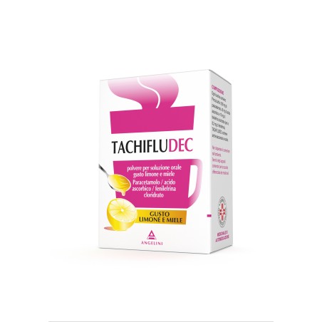 Tachifludec polvere per soluzione orale polvere per soluzione orale gusto limone e miele, 16 bustine in carta/al/pe