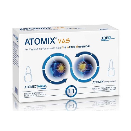 Tred Medical Atomix Vas Kit Per Igiene Funzionale Delle Vie Aeree Superiori Atomic Wave + Spray Tred Medical Atomix Vas Kit Per Igiene Funzionale Delle Vie Aeree Superiori Atomic Wave + Spray
