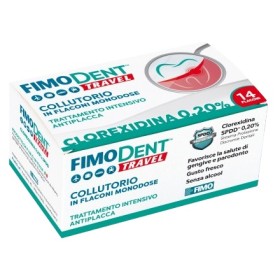 Fimodent Travel Collutorio Clorexidina Spdd 0,20% 14 Flaconcini Monodose 10 Ml