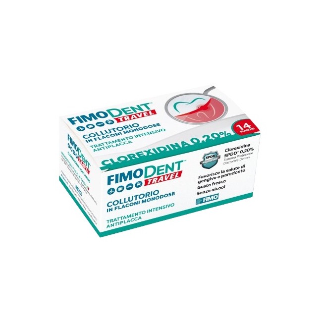 Fimodent Travel Collutorio Clorexidina Spdd 0,20% 14 Flaconcini Monodose 10 Ml Fimodent Travel Collutorio Clorexidina Spdd 0,20% 14 Flaconcini Monodose 10 Ml