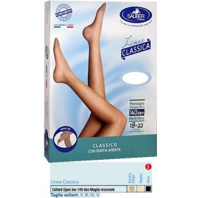 Desa Pharma Sauber Collant Open Toe Maglia Microrete 140 Den Colore Nero Taglia 5 Linea Classica