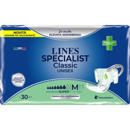 Fater Pannolone A Mutanda Lines Specialist Classic Super Mm 30 Pezzi