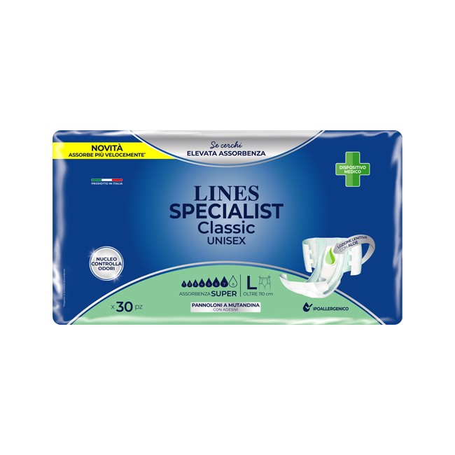 Fater Pannolone A Mutanda Lines Specialist Classic Super Mg 30 Pezzi