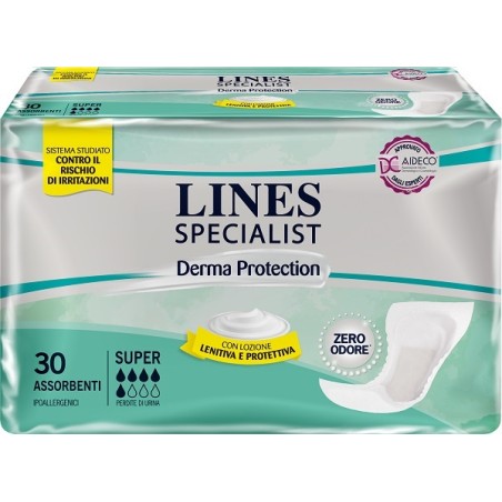 Fater Pannolone Lines Specialist Derma Sagomato Anatomico Super 30 Pezzi