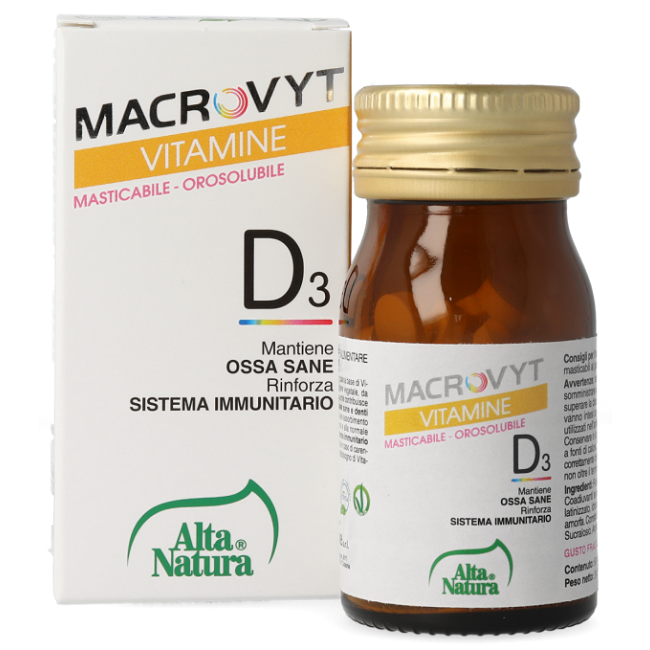 Alta Natura Macrovyt Vitamina D3 Veg 60 Compresse Orosolubili Alta Natura Macrovyt Vitamina D3 Veg 60 Compresse Orosolubili
