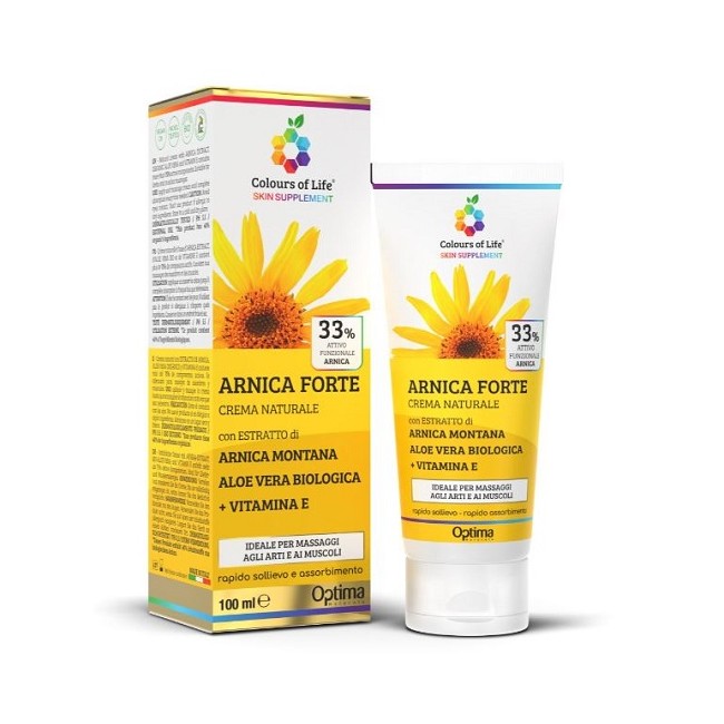 Optima Naturals Colours Of Life Skin Supplement Arnica Forte 33% Crema 100 Ml