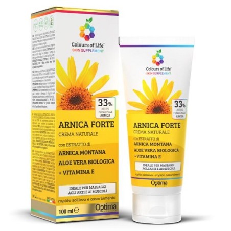 Optima Naturals Colours Of Life Skin Supplement Arnica Forte 33% Crema 100 Ml Optima Naturals Colours Of Life Skin Supplement Arnica Forte 33% Crema 100 Ml