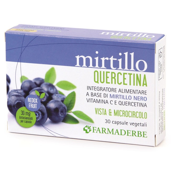 Farmaderbe Mirtillo Quercetina 30 Capsule Vegetali Farmaderbe Mirtillo Quercetina 30 Capsule Vegetali