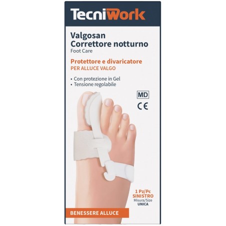 Tecniwork Correttore Notturno Per Alluce Valgo Sinistro Misura Unica Valgosan 1 Pezzo