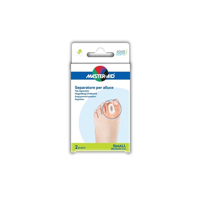 Pietrasanta Pharma Separatore Dita In Gel Master-aid Footcare Per Alluce Small 2 Pezzi D1 Pietrasanta Pharma Separatore Dita In Gel Master-aid Footcare Per Alluce Small 2 Pezzi D1