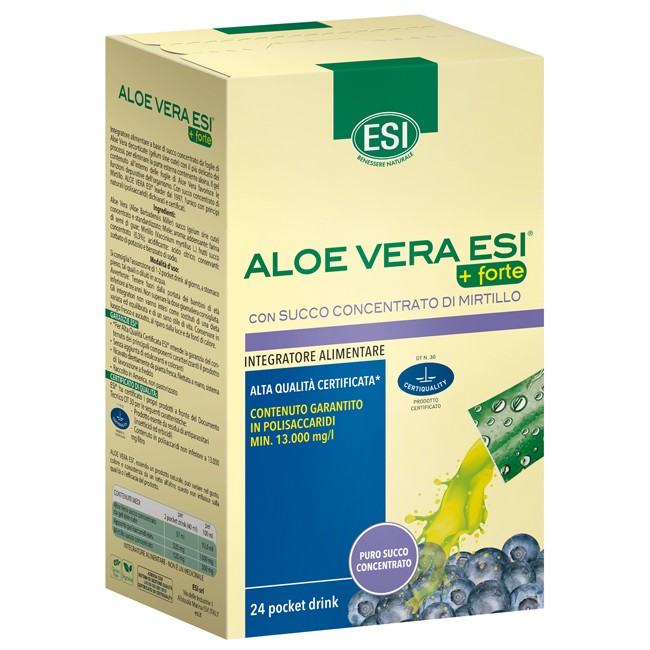 Esi Aloe Vera Succo + Forte Mirtillo 24 Pocket Drink Esi Aloe Vera Succo + Forte Mirtillo 24 Pocket Drink