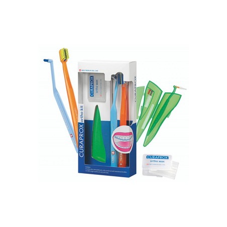 Curaden Healthcare Curaprox Ortho Kit 1 Set Composto Da Cs 5460 Ortho+cs 1009 Single+ Capsule Ortho Pocket Set+ortho Wax