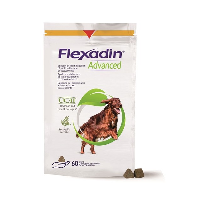 Vetoquinol Flexadin Advanced Cane Tutte Le Taglie 60 Tavolette Appetibili