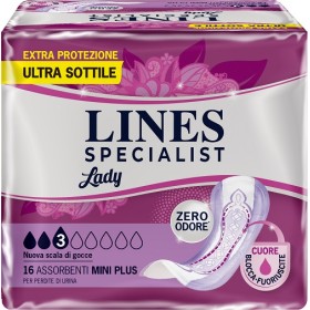 Fater Assorbenti Per Incontinenza Lines Specialist Lady Mini Plus 16 Pezzi
