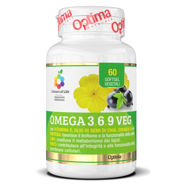 Optima Naturals Colours Of Life Omega 3-6-9 Veg 60 Soft Gel
