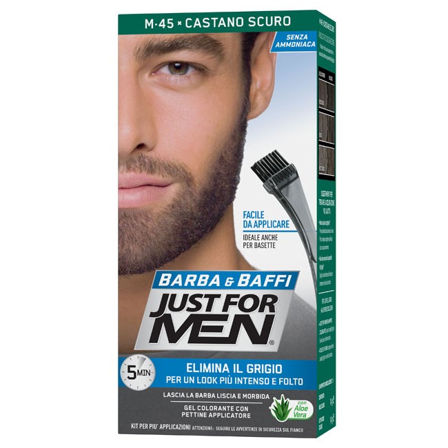 Combe Just For Men Barba & Baffi M45 Castano Scuro 51 G Combe Just For Men Barba & Baffi M45 Castano Scuro 51 G