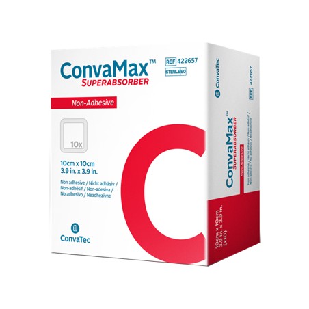 Convatec Medicazione Avanzata Convamax Superabsorber Non-adhesive 10 X 10 Cm 10 Pezzi