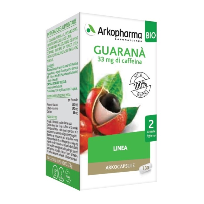Arkopharma Arko Capsule Guarana' Bio 130 Capsule Arkopharma Arko Capsule Guarana' Bio 130 Capsule