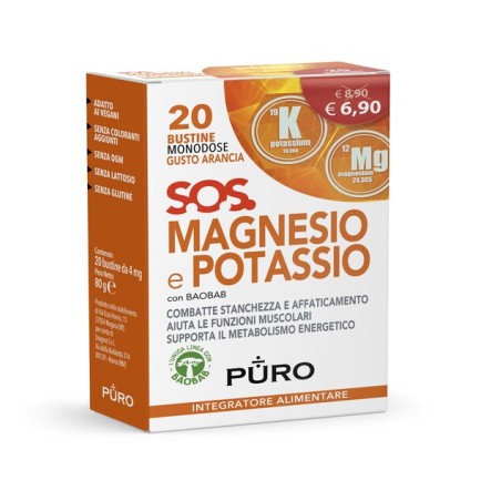 Uragme Puro Magnesio Potassio E Baobab 20 Bustine 4 G