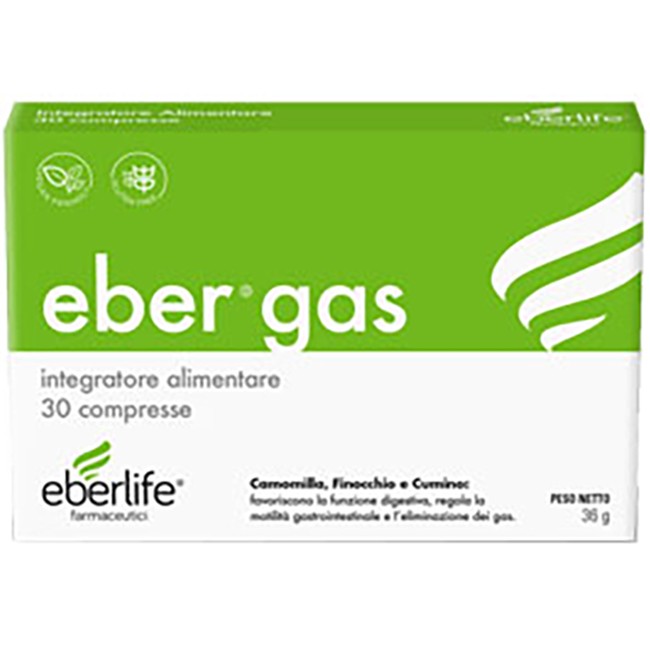 Eberlife Farmaceutici Ebergas 30 Compresse Eberlife Farmaceutici Ebergas 30 Compresse