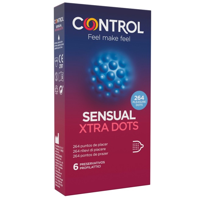 Pikdare Control Sensual Xtra Dots 6 Pezzi Pikdare Control Sensual Xtra Dots 6 Pezzi