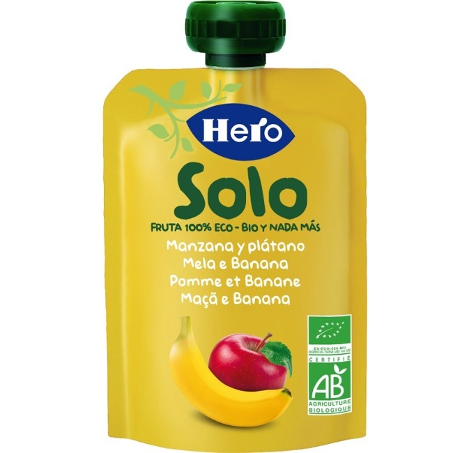 Fater Hero Solo Frutta Frullata 100% Bio Mela/banana 100 G Fater Hero Solo Frutta Frullata 100% Bio Mela/banana 100 G