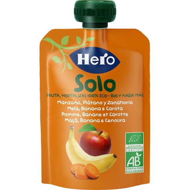 Fater Hero Solo Frutta Frullata 100% Bio Mela Banana Carota 100 G Fater Hero Solo Frutta Frullata 100% Bio Mela Banana Carota 100 G