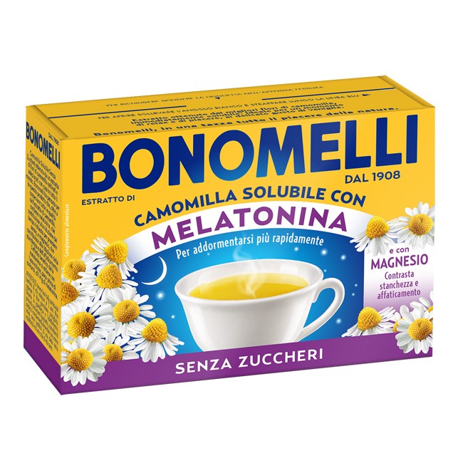 Bonomelli Camomilla Solubile Melatonina Magnesio 16 Bustine