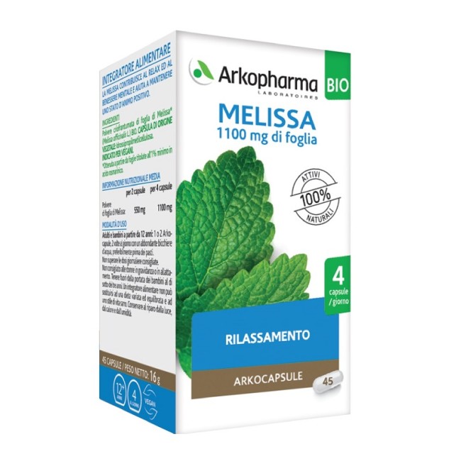 Arkopharma Arko Capsule Melissa 45 Capsule Bio Arkopharma Arko Capsule Melissa 45 Capsule Bio