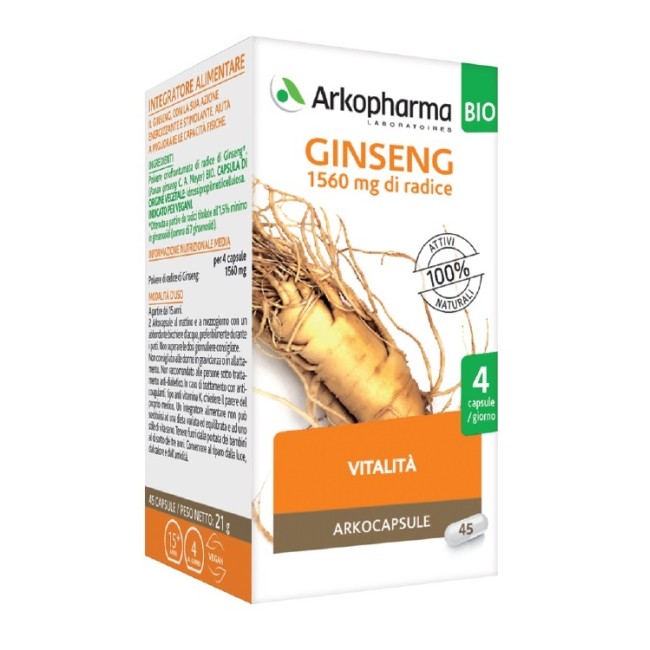 Arkopharma Arko Capsule Ginseng 45 Capsule Bio Arkopharma Arko Capsule Ginseng 45 Capsule Bio