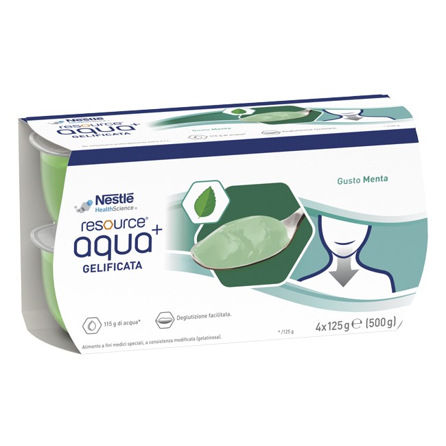Nestlè Resource Aqua Acqua Gelificata+mint Cup 6 4x125 G Nestlè Resource Aqua Acqua Gelificata+mint Cup 6 4x125 G
