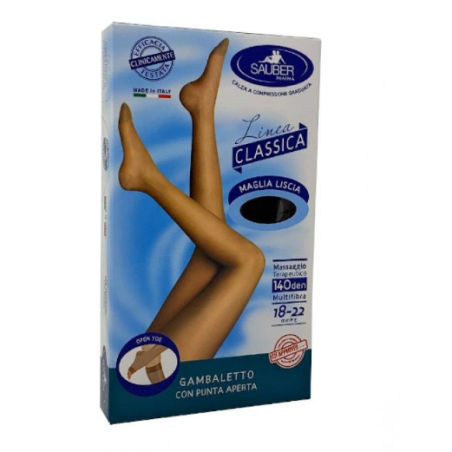 Desa Pharma Sauber Gambaletto Open Toe 140 Denari Maglia Liscia Medio Taglia 3