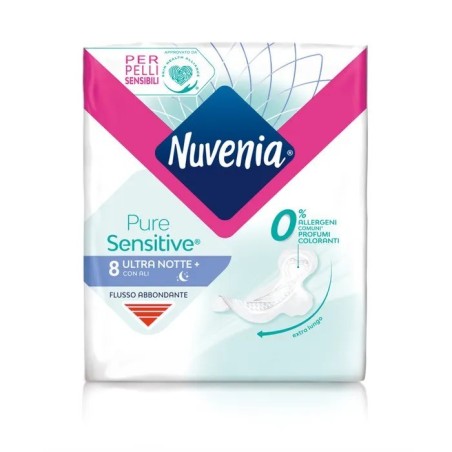 Essity Nuvenia Pure Sensitive Ultra Notte 8 Pezzi