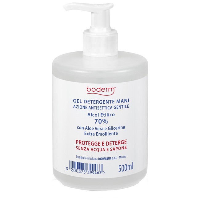 Logofarma Boderm Hand Cleansing Gel 70% 500 Ml Con Dispenser Logofarma Boderm Hand Cleansing Gel 70% 500 Ml Con Dispenser
