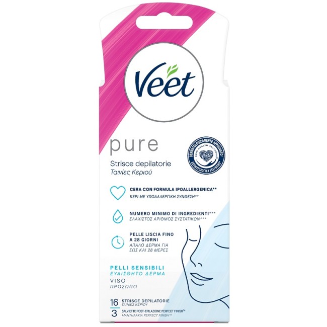 Reckitt Benckiser Veet Strisce Viso Ipoallergeniche 16 Pezzi