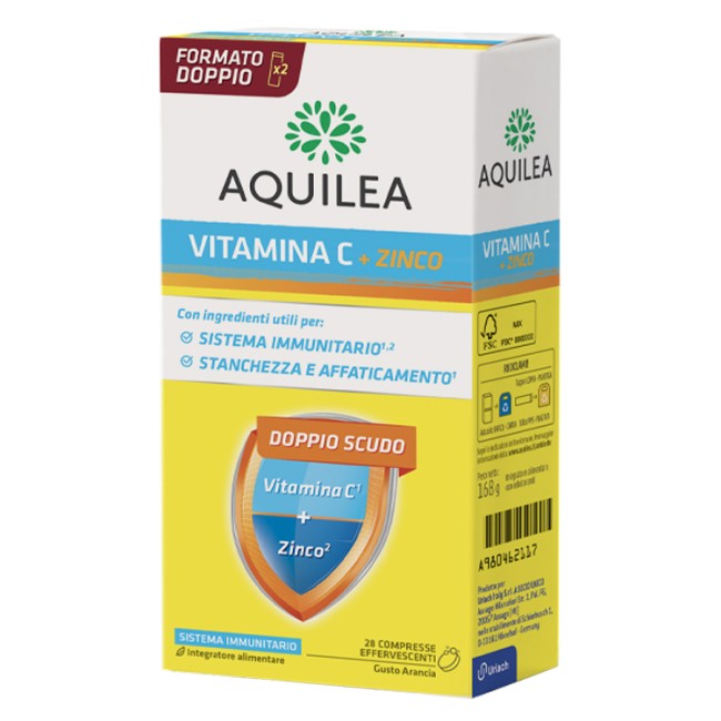 Uriach Aquilea Vitamina C 14 Compresse Effervescenti Bipack