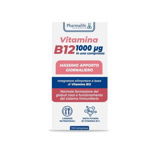 Pharmalife Research Vitamina B12 100 Compresse Vitacurveg Pharmalife Research Vitamina B12 100 Compresse Vitacurveg