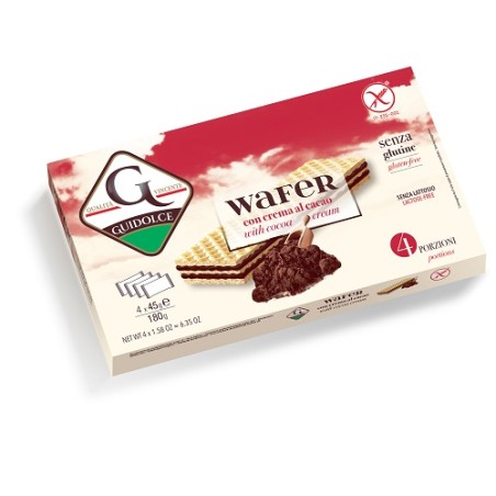 Guidolce Wafer Con Crema Al Cacao 4 Porzioni X 45 G Guidolce Wafer Con Crema Al Cacao 4 Porzioni X 45 G