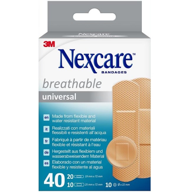 3m Cerotto Preparato Nexcare Universal Assortiti 20 Cerotto 19x72mm + 10 Cerotto 25x72mm + 10 Cerotto Tondi 22,5mm 3m Cerotto Preparato Nexcare Universal Assortiti 20 Cerotto 19x72mm + 10 Cerotto 25x72mm + 10 Cerotto Tondi 22,5mm