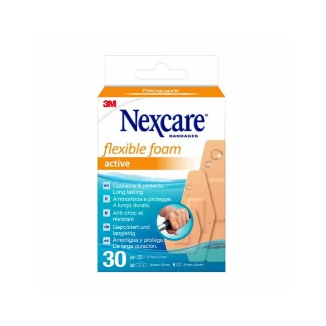 3m Cerotto Preparato Nexcare Active 360 Gradi N1030asd04 Assortiti 3 Misure 6 Cerotti 23x28mm + 14 Cerotti 22x57mm + 10 Cerotti  3m Cerotto Preparato Nexcare Active 360 Gradi N1030asd04 Assortiti 3 Misure 6 Cerotti 23x28mm + 14 Cerotti 22x57mm + 10 Cerotti