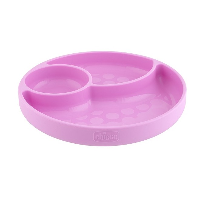 Chicco Piatto Silicone Ventosa Rosa Chicco Piatto Silicone Ventosa Rosa