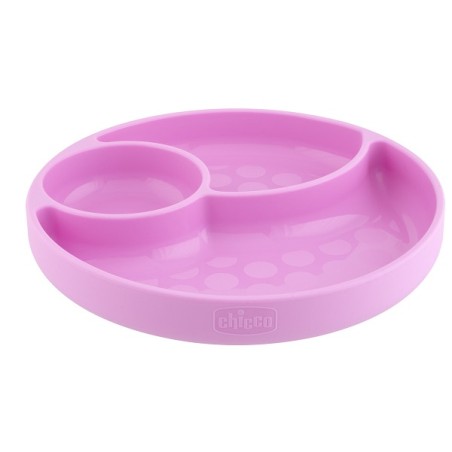 Chicco Piatto Silicone Ventosa Rosa Chicco Piatto Silicone Ventosa Rosa