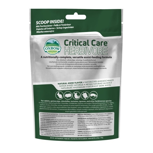 Oxbow Animal Health Critical Care Herbivore 141 G