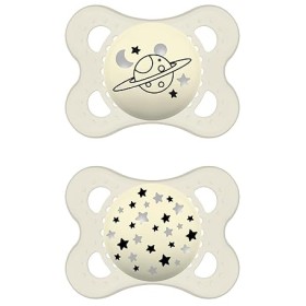 Mam Baby Mam Succhietto Original Night 2-6 Mesi Silicone Neutro 2 Pezzi
