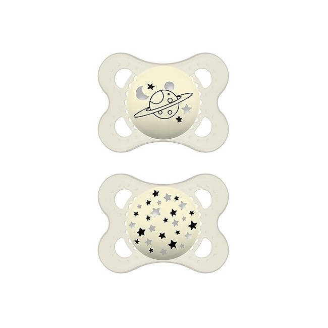 Mam Baby Mam Succhietto Original Night 2-6 Mesi Silicone Neutro 2 Pezzi Mam Baby Mam Succhietto Original Night 2-6 Mesi Silicone Neutro 2 Pezzi
