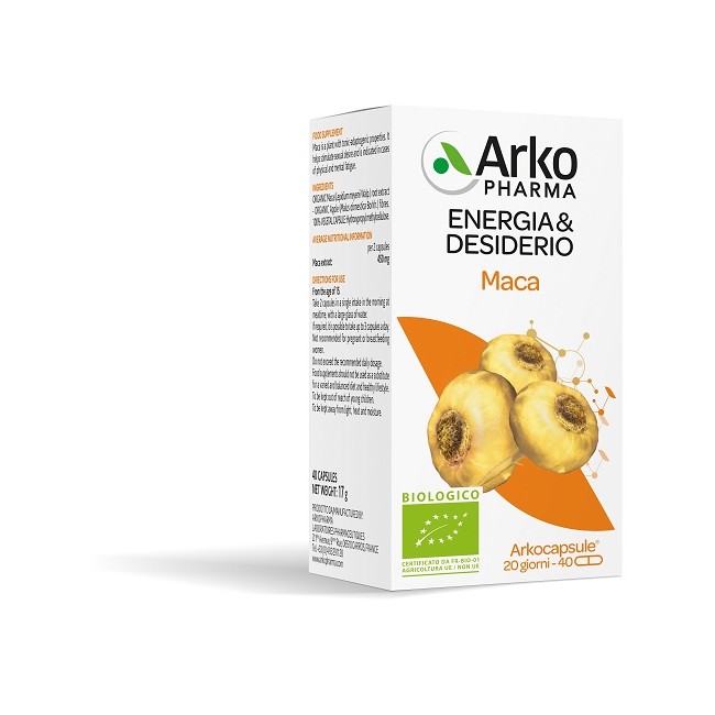 Arkopharma Arko Capsule Maca Bio 40 Capsule Arkopharma Arko Capsule Maca Bio 40 Capsule